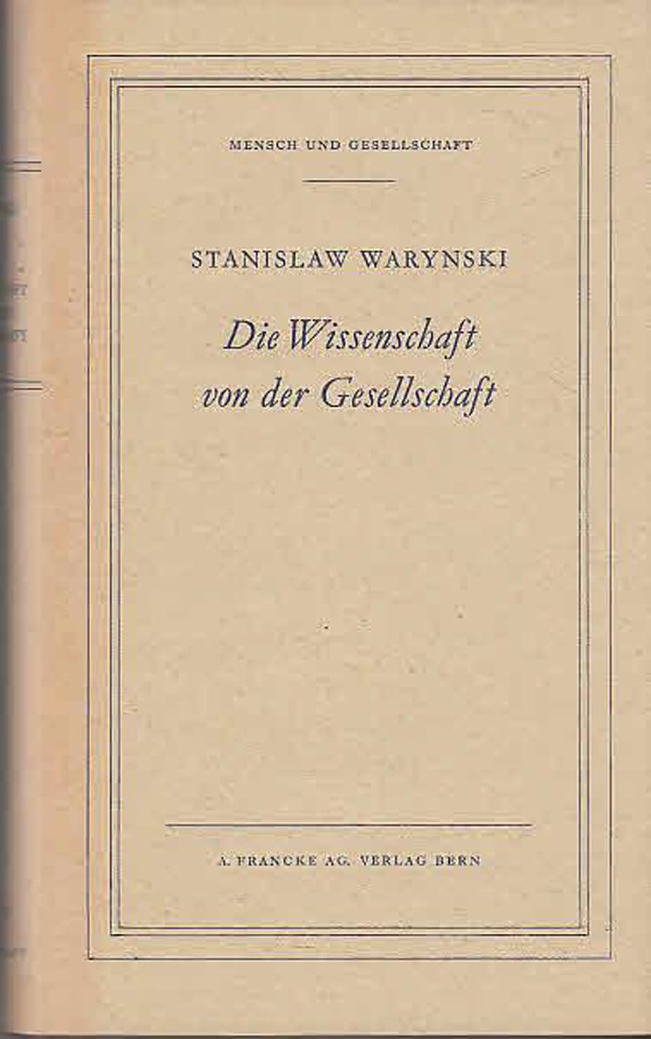 Buchcover „Die Wissenschaft von der Gesellschaft“ von Leo Kofler, 1944