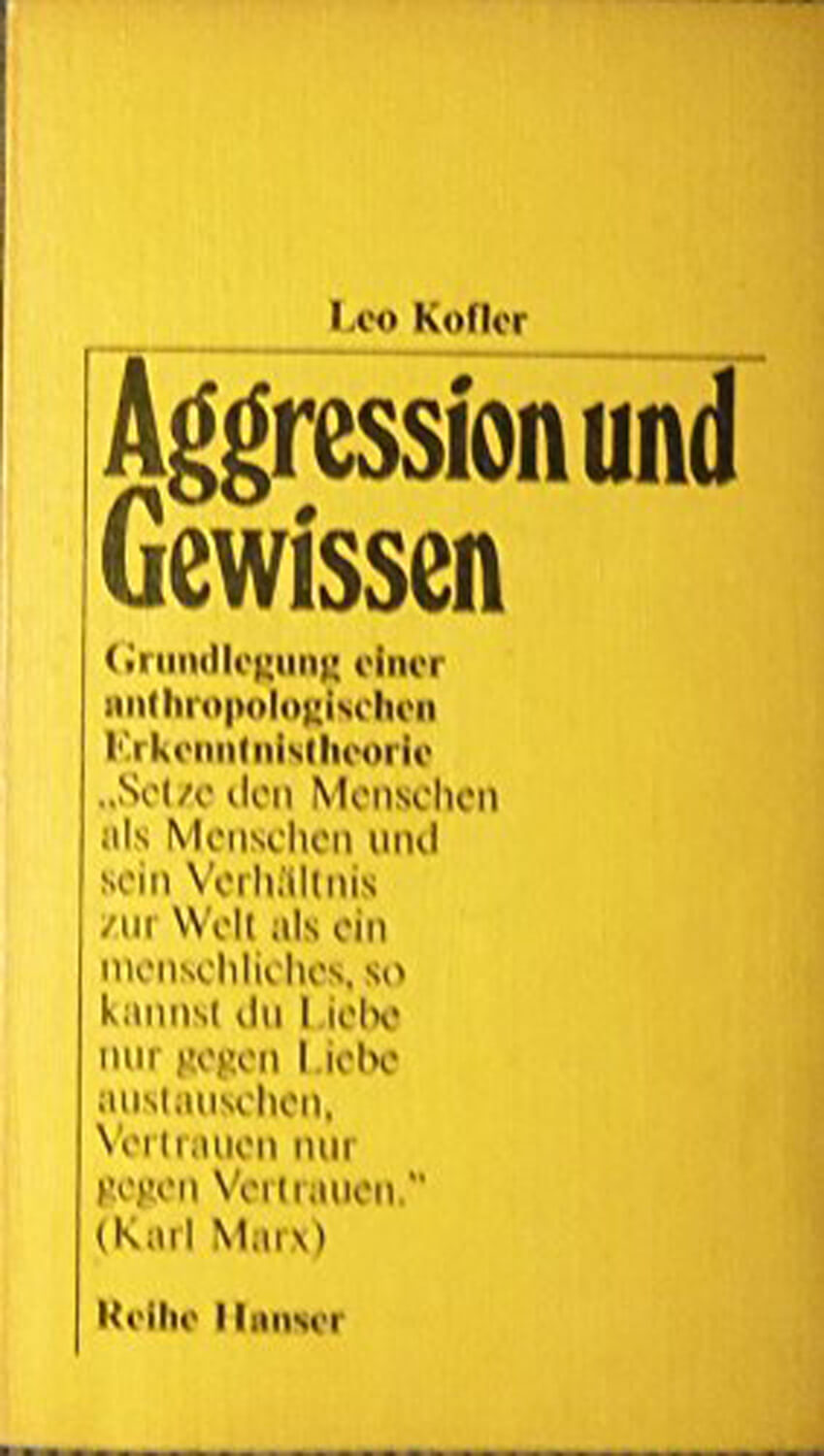 Buchcover „Aggression und Gewissen“ von Leo Kofler, 1973